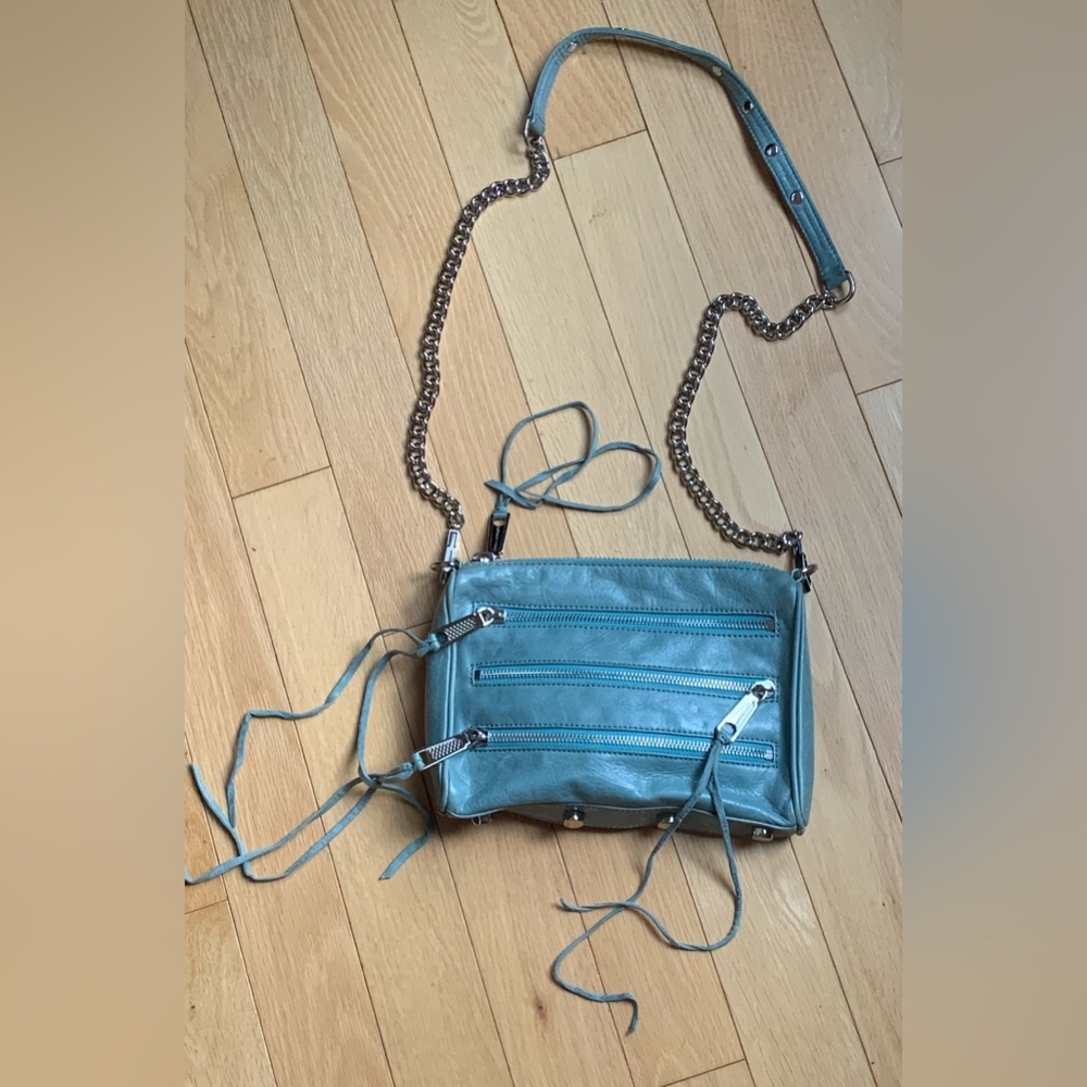 Rebecca Minkoff Mini 5 Zip Rocker Leather Crossbody Bag